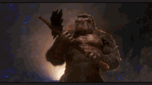 Kong Finds Battle Axe And Roars Gif GIF - Kong Finds Battle Axe And Roars Gif GIFs