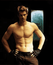 john young luke mitchell the tomorrow people abs muscles