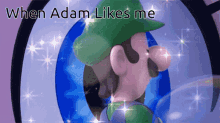 Luigi When Adam Likes Me GIF - Luigi When Adam Likes Me Adam GIFs