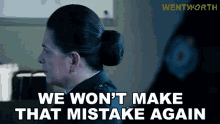 We Wont Make That Mistake Again Joan Ferguson GIF - We Wont Make That Mistake Again Joan Ferguson Wentworth GIFs