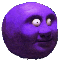 Purple Head Big Eyes Sticker - Purple Head Big Eyes Creepy Stickers