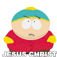 Jesus Christ Eric Cartman Sticker - Jesus Christ Eric Cartman South Park Stickers