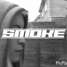 smoke puff blow hoodie girl