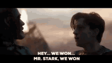 We Won Mr Stark GIF - We Won Mr Stark Spiderman GIFs