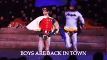 boys are back boys are back in town batman robin