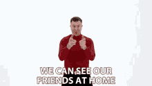 We Can See Our Friends At Home Simon Pryce GIF - We Can See Our Friends At Home Simon Pryce Red Wiggle GIFs