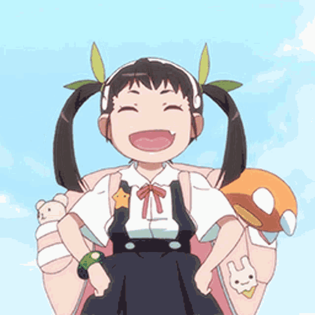 Anime Laugh GIF Anime Laugh Monogatari Discover & Share GIFs
