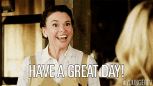 Have A Great Day! GIF - Have A Great Day Sutton Foster Younger Tv GIFs