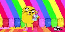 Adventure Time Rainbow GIF - Adventure Time Jake Lgbtq GIFs