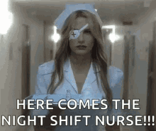 Nurse Lethal GIF - Nurse Lethal Here Comes The Night Shift Nurse GIFs