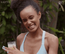 Testing The Water Unsure GIF - Testing The Water Unsure Drinking GIFs