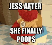 elmo pooping