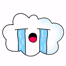 cloud emoji cute cry sad