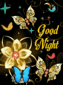 Good Night Butterfly GIF - Good Night Butterfly Sweet Dreams GIFs