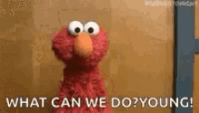 Elmo Shrug GIF - Elmo Shrug What Can We Do GIFs