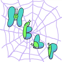 wiggly squiggly cuties help spider web caught worm