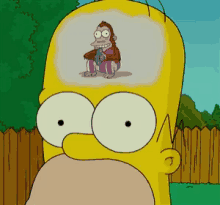 homer day dreaming thinking simpsons