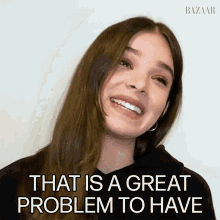 That Is A Great Problem To Have Hailee Steinfeld GIF - That Is A Great Problem To Have Hailee Steinfeld Harpers Bazaar GIFs