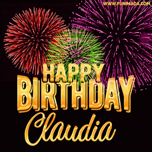Happy Birthday Claudia GIF.