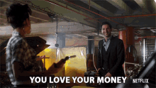 You Love Your Money Tom Ellis GIF - You Love Your Money Tom Ellis Lucifer Morningstar GIFs