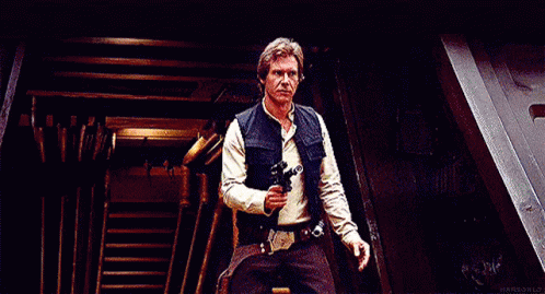 Han Solo Shrug - Star Wars GIF - Star Wars Hans Solo Harrison Ford GIFs