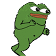 Run Pepe The Frog Sticker - Run Pepe The Frog Stickers