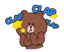 clapping clap clap brown line friends line
