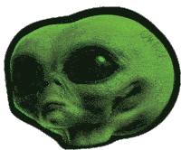 Alien Alien Head Sticker - Alien Alien Head Big Eyes Stickers