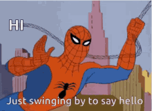 Spider Man Swinging GIF - Spider Man Swinging Say Hello GIFs