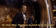 Thank You GIF - Oscars2017 Thank You Justin Hurwitz GIFs