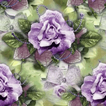 Gina101 Purple Flowers GIF - Gina101 Purple Flowers Seamless Background GIFs