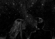 star gazing couple star watching starry night