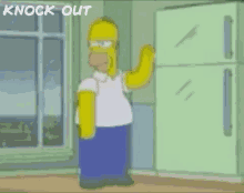 homer simpson the simpsons knockout sleep tired