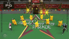dancing pikachu macys thanksgiving day parade pokemon performing