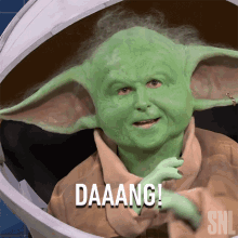 Dang Baby Yoda GIF - Dang Baby Yoda Saturday Night Live GIFs