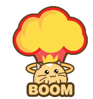 Boom Cat Sticker - Boom Cat Cute Stickers