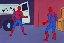 Spider Man Pointing Meme GIF - Spider Man Pointing Meme Double Identity GIFs