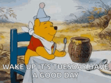 winnie the pooh breakfast excited tuesday good day