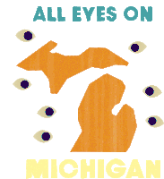 All Eyes On Michigan Detroit Sticker - All Eyes On Michigan Michigan Mi Stickers