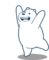 Snow Bear Jumping Sticker - Snow Bear Jumping Happy Stickers