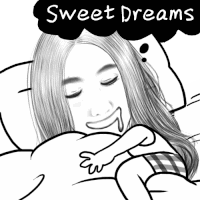 Sweet Dreams Good Night Sticker - Sweet Dreams Good Night Drooling Stickers