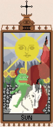 the sun pepe the frog tarot