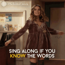 Sing Along If You Know The Words Alexis GIF - Sing Along If You Know The Words Alexis Alexis Rose GIFs