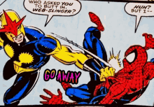 Comic Book Pages Go Away GIF - Comic Book Pages Go Away Nova GIFs