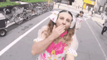 ladybeard ladybaby nippon manju kiss blowing a kiss