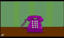 Off The Hook Purple Phone GIF - Off The Hook Purple Phone Telephone Ring GIFs