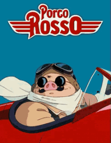 porco rosso flying pig pilot