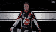 Holding A Flag Christopher Bell GIF - Holding A Flag Christopher Bell Nascar GIFs