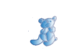 Teddy Blue Sticker - Teddy Blue Sitting Stickers