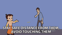 Stay Safe Distance From Them Avoid Touching Them GIF - Stay Safe Distance From Them Avoid Touching Them Chhota Bheem GIFs